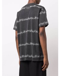 T-shirt à col rond imprimé gris foncé Givenchy