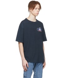 T-shirt à col rond imprimé gris foncé Rhude