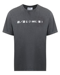 T-shirt à col rond imprimé gris foncé Blood Brother