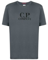 T-shirt à col rond imprimé gris foncé C.P. Company