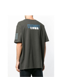 T-shirt à col rond imprimé gris foncé C2h4