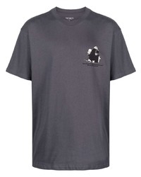T-shirt à col rond imprimé gris foncé Carhartt WIP