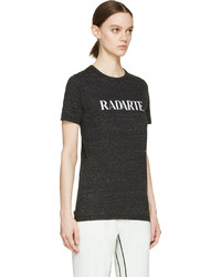 T-shirt à col rond imprimé gris foncé Rodarte