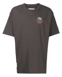 T-shirt à col rond imprimé gris foncé Chocoolate