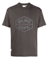 T-shirt à col rond imprimé gris foncé Chocoolate