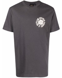 T-shirt à col rond imprimé gris foncé Deus Ex Machina