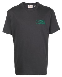 T-shirt à col rond imprimé gris foncé Deus Ex Machina