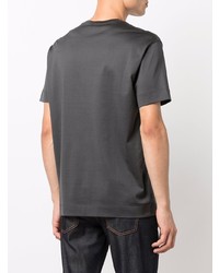 T-shirt à col rond imprimé gris foncé Emporio Armani