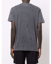 T-shirt à col rond imprimé gris foncé DSQUARED2