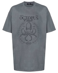T-shirt à col rond imprimé gris foncé FIVE CM