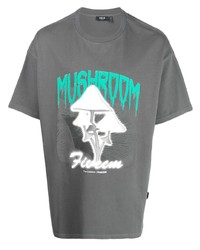 T-shirt à col rond imprimé gris foncé FIVE CM