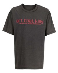 T-shirt à col rond imprimé gris foncé GALLERY DEPT.