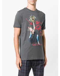 T-shirt à col rond imprimé gris foncé Vivienne Westwood