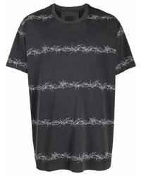T-shirt à col rond imprimé gris foncé Givenchy