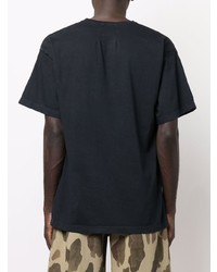 T-shirt à col rond imprimé gris foncé Rhude