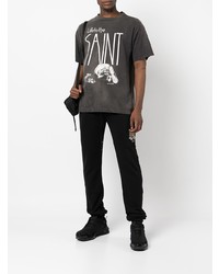 T-shirt à col rond imprimé gris foncé SAINT MXXXXXX