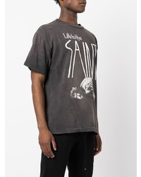 T-shirt à col rond imprimé gris foncé SAINT MXXXXXX