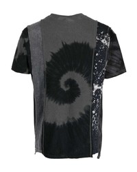 T-shirt à col rond imprimé gris foncé Needles