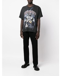 T-shirt à col rond imprimé gris foncé DSQUARED2