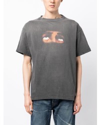 T-shirt à col rond imprimé gris foncé SAINT MXXXXXX