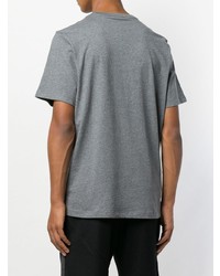 T-shirt à col rond imprimé gris foncé Michael Kors Collection