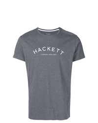 T-shirt à col rond imprimé gris foncé Hackett