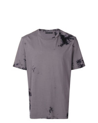 T-shirt à col rond imprimé gris foncé Helmut Lang