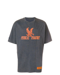 T-shirt à col rond imprimé gris foncé Heron Preston