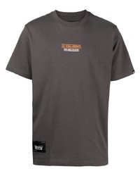 T-shirt à col rond imprimé gris foncé Izzue