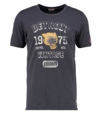 T-shirt à col rond imprimé gris foncé Jack & Jones