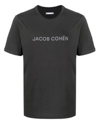 T-shirt à col rond imprimé gris foncé Jacob Cohen
