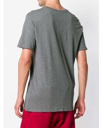 T-shirt à col rond imprimé gris foncé Nike
