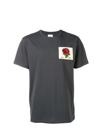 T-shirt à col rond imprimé gris foncé Kent & Curwen