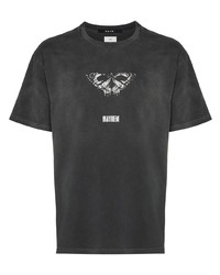 T-shirt à col rond imprimé gris foncé Ksubi