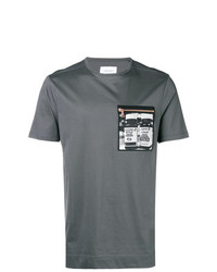 T-shirt à col rond imprimé gris foncé Limitato