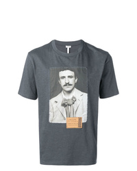 T-shirt à col rond imprimé gris foncé Loewe