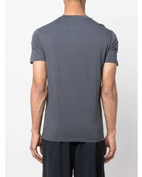 T-shirt à col rond imprimé gris foncé Emporio Armani