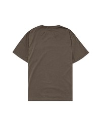 T-shirt à col rond imprimé gris foncé Rhude