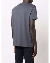 T-shirt à col rond imprimé gris foncé Emporio Armani