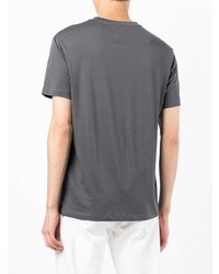 T-shirt à col rond imprimé gris foncé Emporio Armani