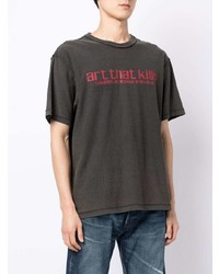T-shirt à col rond imprimé gris foncé GALLERY DEPT.
