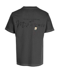 T-shirt à col rond imprimé gris foncé Musium Div.