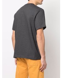 T-shirt à col rond imprimé gris foncé Helmut Lang