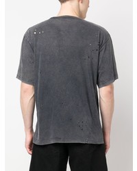 T-shirt à col rond imprimé gris foncé DSQUARED2