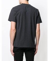 T-shirt à col rond imprimé gris foncé MAISON KITSUNÉ