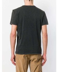 T-shirt à col rond imprimé gris foncé MAISON KITSUNÉ