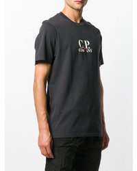 T-shirt à col rond imprimé gris foncé CP Company