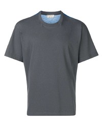 T-shirt à col rond imprimé gris foncé Marni