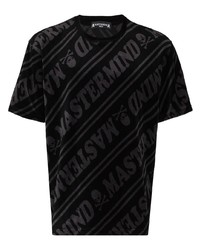 T-shirt à col rond imprimé gris foncé Mastermind Japan
