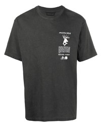 T-shirt à col rond imprimé gris foncé Mauna Kea